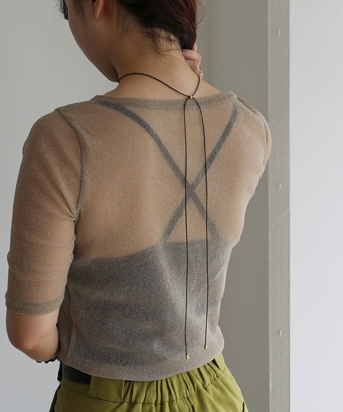 colleca la(コレカラ)の「ポイントスリムコードチョーカー/ネックレス(チョーカー・レディース・シルバー/ゴールド・FREE)」の5枚目の写真