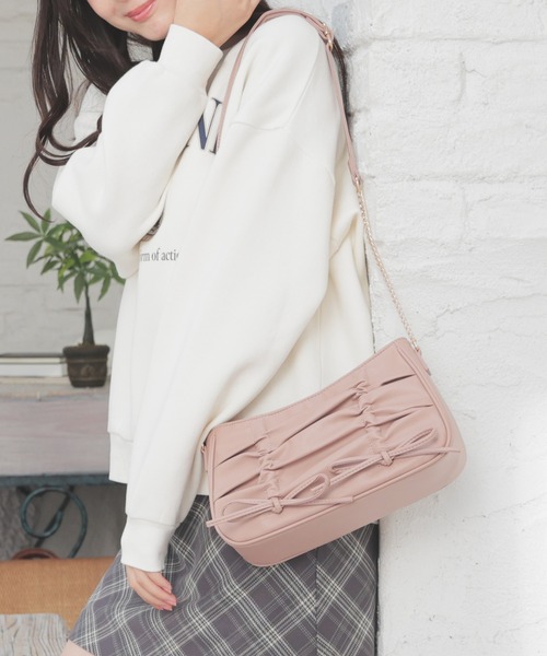 シュガーバニーズ/しろうさ/くろうさ/平成レトロ/3way/バッグ/新品タグ付き ハニーズ Honeys シアーギャザーショルダー ショルダーバッグ