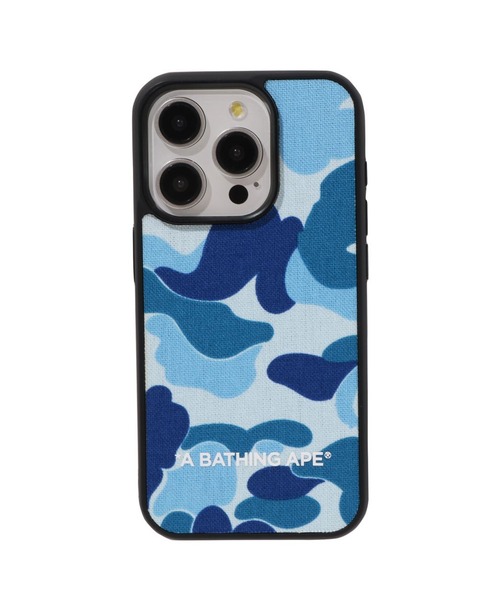 A BATHING APE(アベイシングエイプ)の「ABC CAMO CLOTH FABRIC IPHONE 15 PRO CASE(スマホケース/カバー・メンズ・ピンク/グリーン/ブルー・FREE)」の1枚目の写真