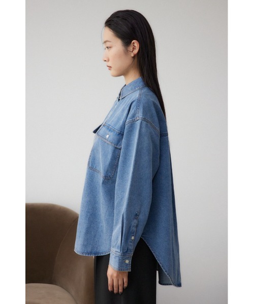 AZUL by moussy(アズールバイマウジー)の「ルーズポケットシャツ(シャツ/ブラウス・レディース・ブラック/ブラック系その他2/ブルー・FREE)」の15枚目の写真