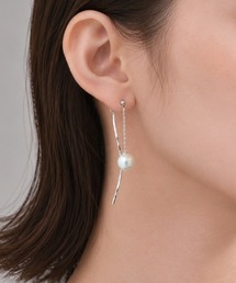 チェーンパールピアス (両耳用)
