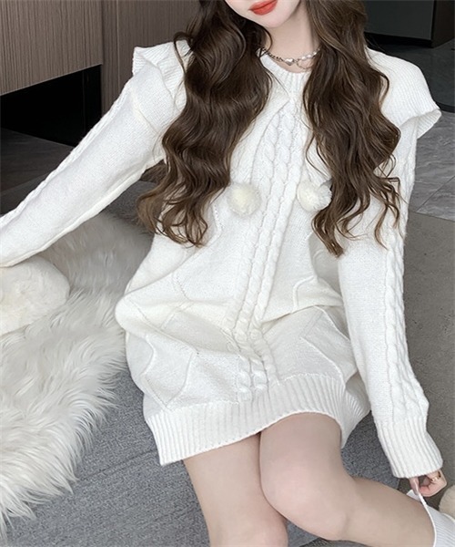 FREE STYLISTS(フリー スタイリスト)の「セーラーカラーニットワンピース(ワンピース・レディース・レッド/ホワイト/ブラック・FREE)」の14枚目の写真