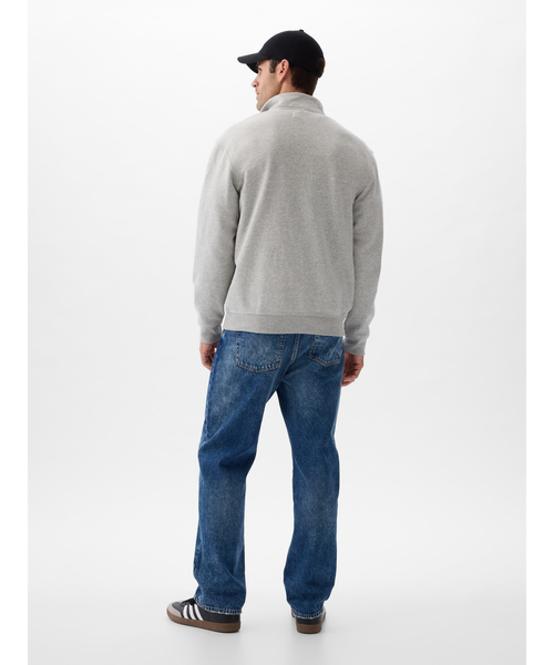 GAP（ギャップ）の「リラックス GAPロゴ ハーフジップ スウェット・トレーナー（スウェット・メンズ・ブラック/ライトグレー・L/M/XL/S/XS）」の5枚目の写真