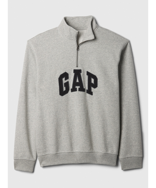 GAP（ギャップ）の「リラックス GAPロゴ ハーフジップ スウェット・トレーナー（スウェット・メンズ・ブラック/ライトグレー・L/M/XL/S/XS）」の7枚目の写真