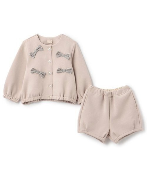 petit main(プティマイン)の「【リンク】リボンカットセットアップ(キッズ)(セットアップ・キッズ・ネイビー/ライトベージュ・80cm/90cm/100cm/110cm/120cm/130cm)」の5枚目の写真