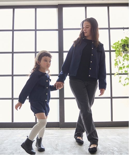 petit main(プティマイン)の「【リンク】リボンカットセットアップ(キッズ)(セットアップ・キッズ・ネイビー/ライトベージュ・80cm/90cm/100cm/110cm/120cm/130cm)」の15枚目の写真