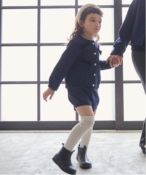 petit main(プティマイン)の「【リンク】リボンカットセットアップ(キッズ)(セットアップ・キッズ・ネイビー/ライトベージュ・80cm/90cm/100cm/110cm/120cm/130cm)」の17枚目の写真