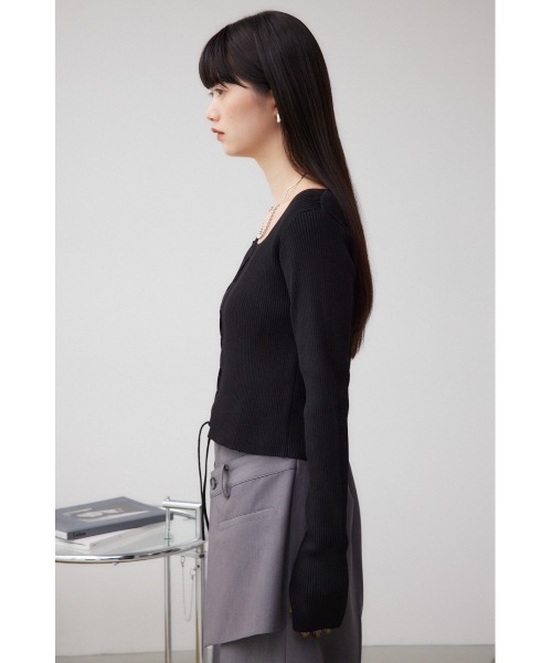 AZUL by moussy(アズールバイマウジー)の「レースアップデザインリブニット(ニット/セーター・レディース・ブラック/グレー/ピンク/ブルー/アイボリー・FREE)」の20枚目の写真