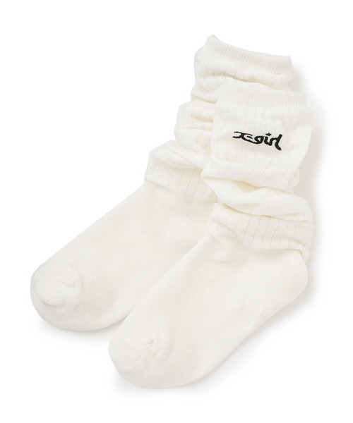 X-girl Stages（エックスガールステージス）の「ロゴルーズソックス（ソックス/靴下・キッズ・オフホワイト・13-15cm/15-17cm/17-19cm/19-21cm）」の6枚目の写真
