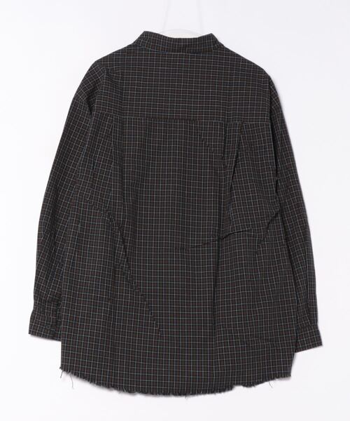 aimoha(アイモハ)の「【aimoha neo】Distressed Vintage Checkered Oversized Shirt(シャツ/ブラウス・メンズ・ダークグレー・MEDIUM/LARGE/X-LARGE)」の2枚目の写真