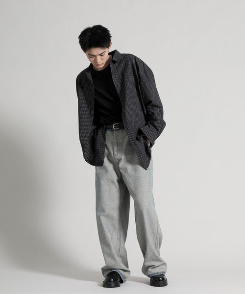 aimoha(アイモハ)の「【aimoha neo】Distressed Vintage Checkered Oversized Shirt(シャツ/ブラウス・メンズ・ダークグレー・MEDIUM/LARGE/X-LARGE)」の14枚目の写真