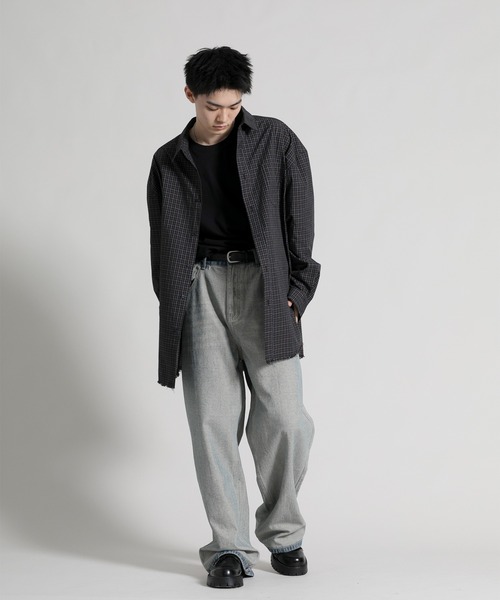 aimoha(アイモハ)の「【aimoha neo】Distressed Vintage Checkered Oversized Shirt(シャツ/ブラウス・メンズ・ダークグレー・MEDIUM/LARGE/X-LARGE)」の17枚目の写真