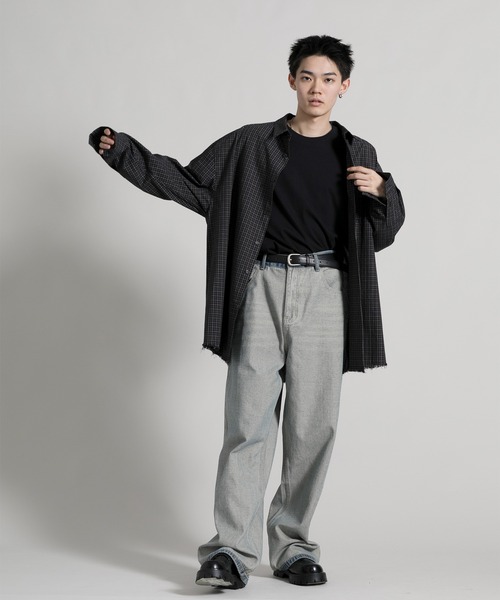 aimoha(アイモハ)の「【aimoha neo】Distressed Vintage Checkered Oversized Shirt(シャツ/ブラウス・メンズ・ダークグレー・MEDIUM/LARGE/X-LARGE)」の20枚目の写真