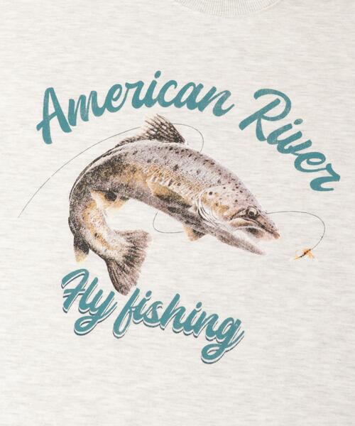 ITEMS URBANRESEARCH（アイテムズ アーバンリサーチ）の「クルーネックスエット fishing（スウェット・メンズ・ブラック/グレー/オートミール・MEDIUM/LARGE）」の11枚目の写真