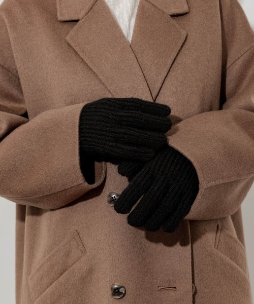 SMELLY（スメリー）の「ホールタッチニットグローブ（手袋・レディース・ベージュ/アイボリー/ブラック・-）」の15枚目の写真