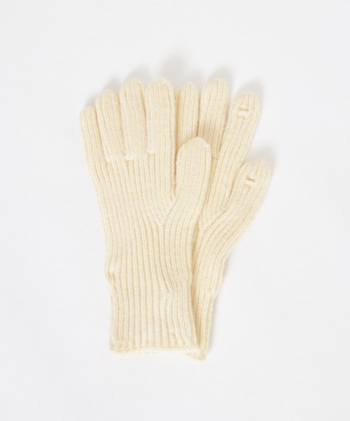 SMELLY（スメリー）の「ホールタッチニットグローブ（手袋・レディース・ベージュ/アイボリー/ブラック・-）」の17枚目の写真