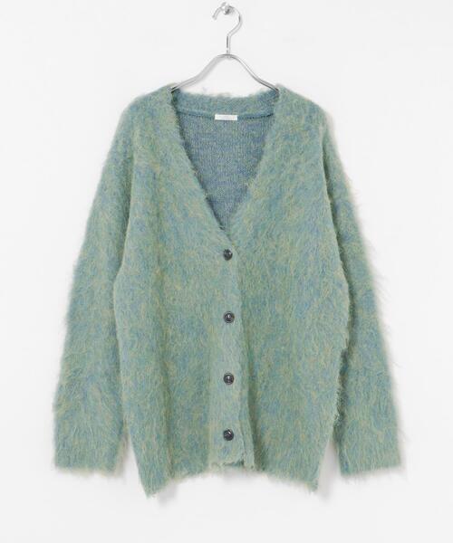ITEMS URBANRESEARCH（アイテムズ アーバンリサーチ）の「ミックスシャギーカーディガン（ニット/セーター・レディース・グリーン/ベージュ/パープル・FREE）」の14枚目の写真
