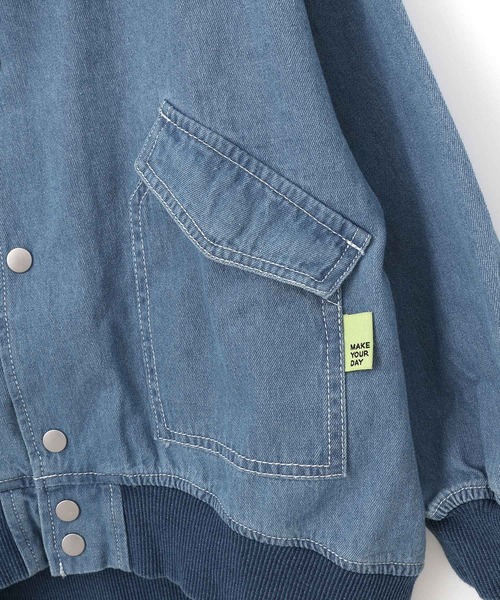 MAKE YOUR DAY（メイクユアデイ）の「デニムジャケット■150.160cm（デニムジャケット・キッズ・ネイビー/ブルー・150/160）」の3枚目の写真