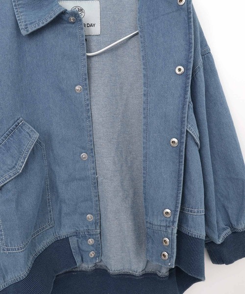 MAKE YOUR DAY（メイクユアデイ）の「デニムジャケット■150.160cm（デニムジャケット・キッズ・ネイビー/ブルー・150/160）」の11枚目の写真