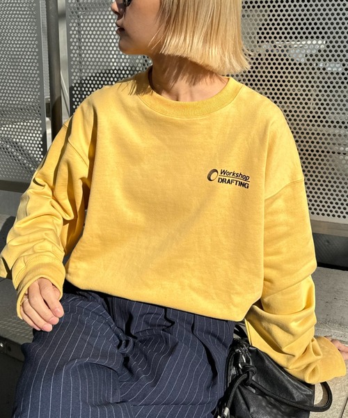 CIAOPANIC TYPY（チャオパニックティピー）の「フロッキーロゴリントスウェット（Tシャツ/カットソー・レディース・グレー/ブラック/グリーン/イエロー・MEDIUM/LARGE）」の4枚目の写真