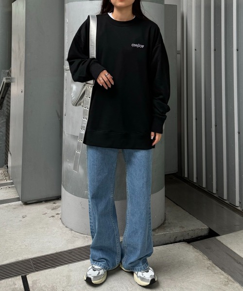 CIAOPANIC TYPY（チャオパニックティピー）の「フロッキーロゴリントスウェット（Tシャツ/カットソー・レディース・グレー/ブラック/グリーン/イエロー・MEDIUM/LARGE）」の8枚目の写真