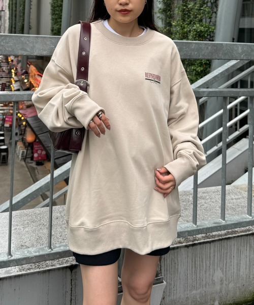 CIAOPANIC TYPY（チャオパニックティピー）の「フロッキーロゴリントスウェット（Tシャツ/カットソー・レディース・グレー/ブラック/グリーン/イエロー・MEDIUM/LARGE）」の5枚目の写真