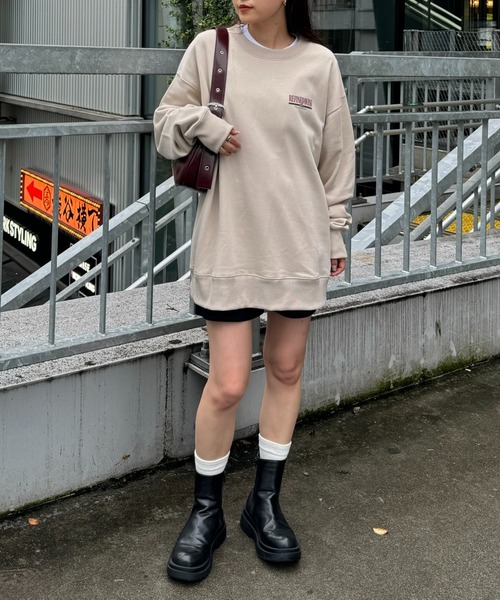 CIAOPANIC TYPY（チャオパニックティピー）の「フロッキーロゴリントスウェット（Tシャツ/カットソー・レディース・グレー/ブラック/グリーン/イエロー・MEDIUM/LARGE）」の17枚目の写真