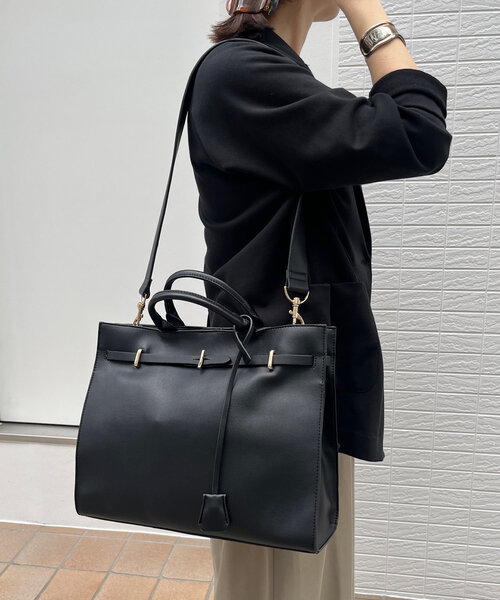 DouDou(ドゥドゥ)の「【WEB限定】棒ヒネリベルトA4トート(ショルダーバッグ・レディース・ブラック/シルバー・FREE)」の11枚目の写真