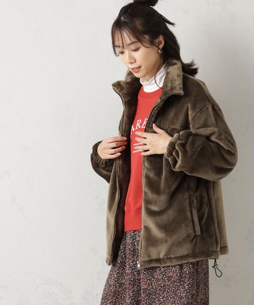 FOUND GOOD（ファウンドグッド）の「ブランケットブルゾン（Tシャツ/カットソー・レディース・ベージュ/ブラウン系8/グレー系8/アイボリー・L/M/S）」の3枚目の写真