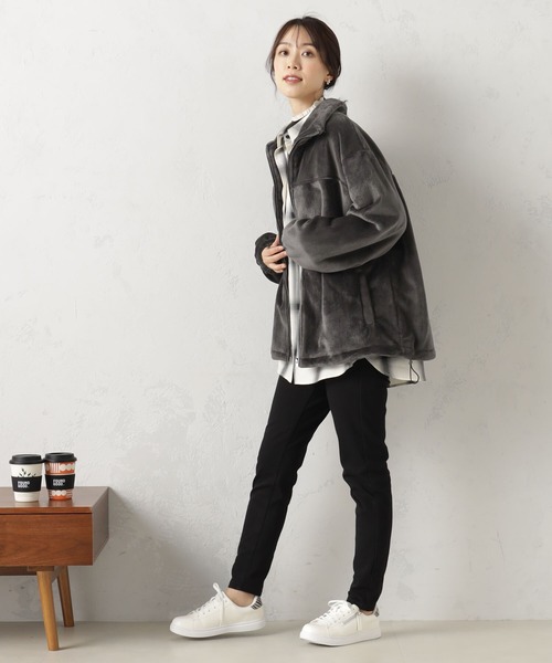 FOUND GOOD（ファウンドグッド）の「ブランケットブルゾン（Tシャツ/カットソー・レディース・ベージュ/ブラウン系8/グレー系8/アイボリー・L/M/S）」の5枚目の写真