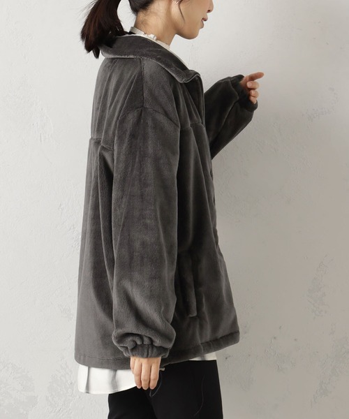 FOUND GOOD（ファウンドグッド）の「ブランケットブルゾン（Tシャツ/カットソー・レディース・ベージュ/ブラウン系8/グレー系8/アイボリー・L/M/S）」の7枚目の写真