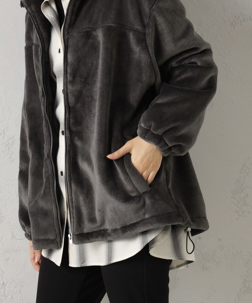 FOUND GOOD（ファウンドグッド）の「ブランケットブルゾン（Tシャツ/カットソー・レディース・ベージュ/ブラウン系8/グレー系8/アイボリー・L/M/S）」の8枚目の写真