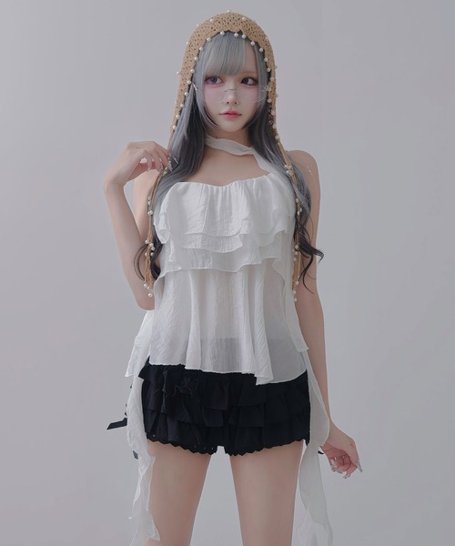 Diable baiser(ディアブルベーゼ)の「フリフリフェミニンペチパン(その他パンツ・レディース・ブラック/ホワイト・MEDIUM/LARGE/LL)」の13枚目の写真
