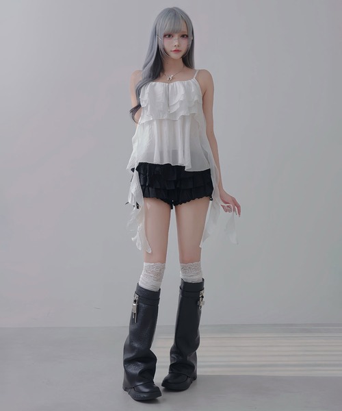 Diable baiser(ディアブルベーゼ)の「フリフリフェミニンペチパン(その他パンツ・レディース・ブラック/ホワイト・MEDIUM/LARGE/LL)」の11枚目の写真