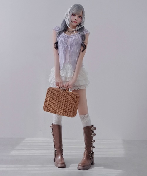 Diable baiser(ディアブルベーゼ)の「フリフリフェミニンペチパン(その他パンツ・レディース・ブラック/ホワイト・MEDIUM/LARGE/LL)」の8枚目の写真