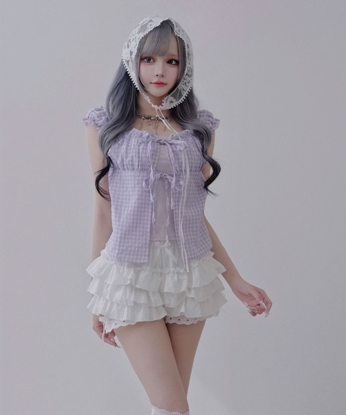 Diable baiser(ディアブルベーゼ)の「フリフリフェミニンペチパン(その他パンツ・レディース・ブラック/ホワイト・MEDIUM/LARGE/LL)」の19枚目の写真