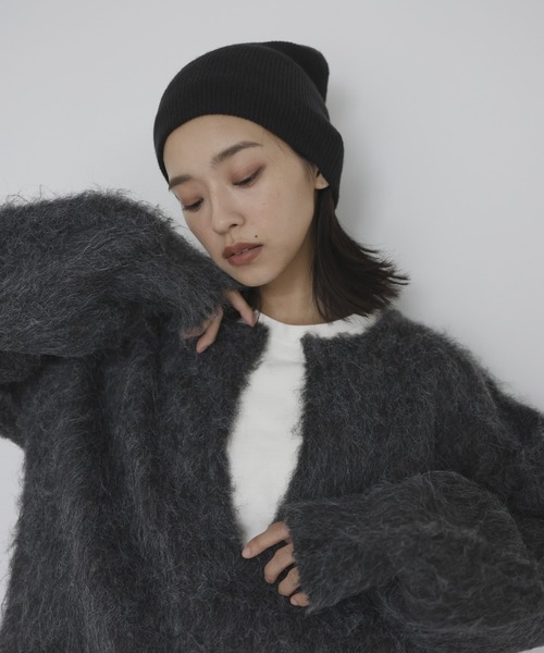 hellam(へラム)の「ミックスシャギー キーネックニット(ニット/セーター・レディース・グリーン/チャコール/オレンジ/アイボリー/ブルー・FREE)」の15枚目の写真