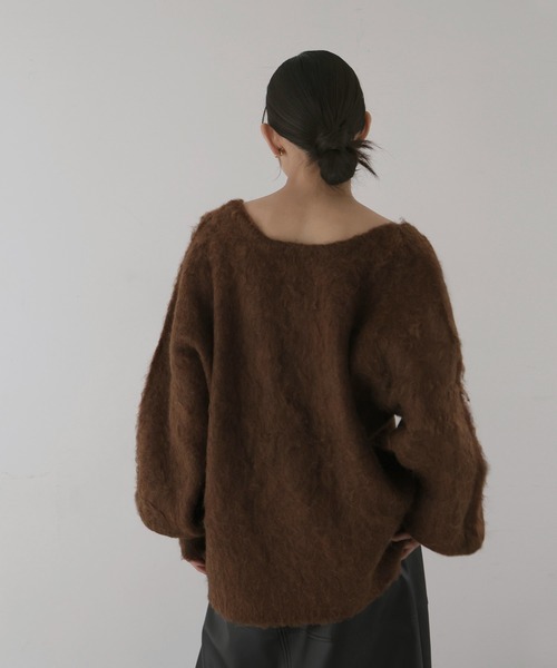 hellam（へラム）の「ミックスシャギー キーネックニット（ニット