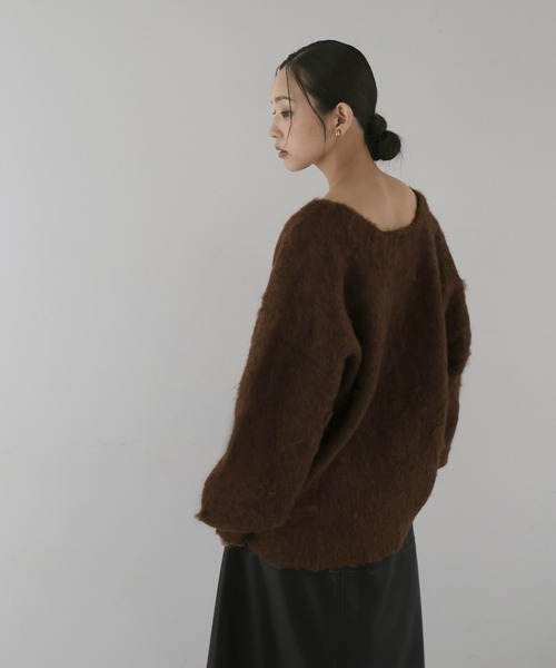 hellam（へラム）の「ミックスシャギー キーネックニット（ニット