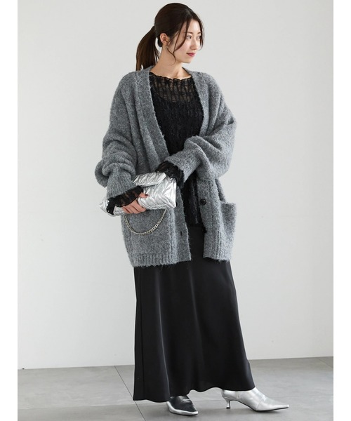 Te chichi（テチチ）の「ブークレーニットカーディガン（カーディガン/ボレロ・レディース・オフホワイト/ブルー/グレー・F）」の11枚目の写真