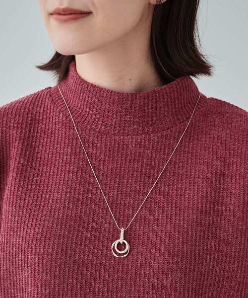 SHOO・LA・RUE（シューラルー）の「◆ダブルリングネックレス（ネックレス・レディース・ゴールド/ピンクゴールド/シルバー・00）」の4枚目の写真