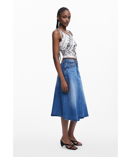 Desigual デシグアル Aライン プリント スカート Lサイズ Desigual デシグアル Aライン プリント スカート Sサイズ - メルカリ