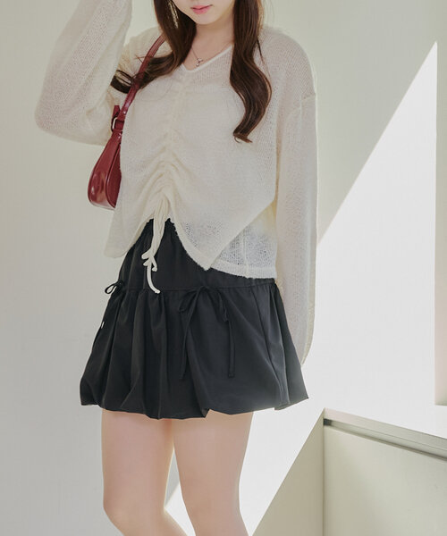 continuer de NICE CLAUP(コンティニューデナイスクラップ)の「【@_chipi2xセレクト】前後2WAYドロストプルオーバー(ニット/セーター・レディース・ブラック/オフホワイト/グレー・FREE)」の10枚目の写真
