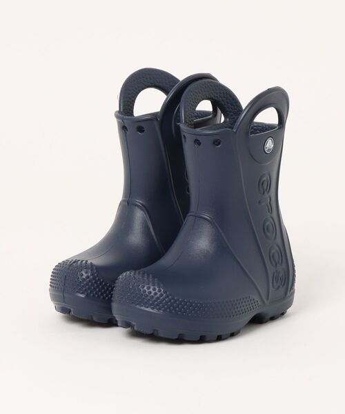 crocs（クロックス）の「クロックス トドラー ハンドル イット レイン ブーツ / crocs Toddler Handle It Rain Boot（レインシューズ・キッズ・ネイビー/イエロー/ピンク・17.5cm/14cm/15cm/15.5cm/16.5cm）」の2枚目の写真