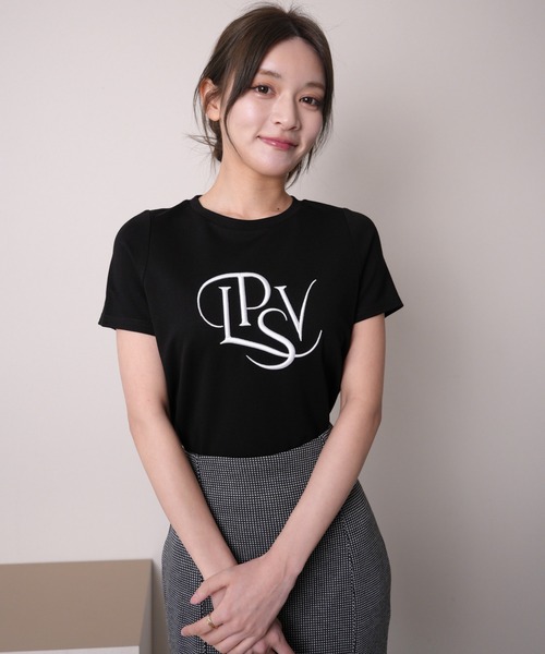 【Paragraph】★関税込★25SSステッチイリップスロゴTシャツ ロゴ刺繍Tシャツ[ze868] | レディースファッション通販の