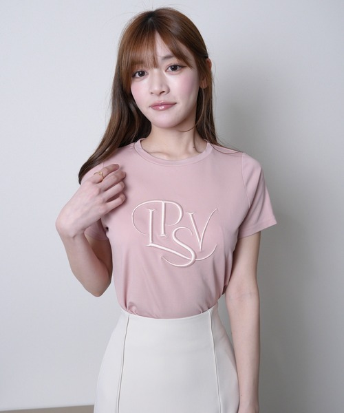 LISA LIP　SERVICE　Tシャツ　サイズフリー カーブロゴTシャツ（Tシャツ/カットソー）｜LIPSERVICE（リップ