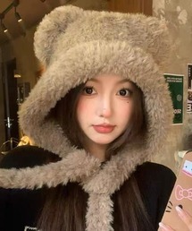 L LABEL（エルラベル）の「耳付きボアフライトニットキャップ（ニットキャップ/ビーニー）」