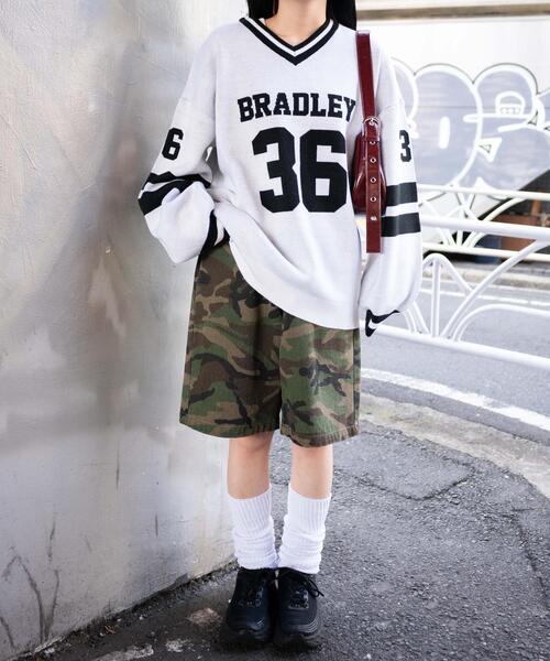 WEGO（ウィゴー）の「WEGO/ナンバリングジャガードVネックニット（ニット/セーター・レディース・アイボリー/ネイビー/ホワイト・FREE）」の20枚目の写真