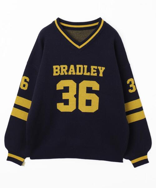 WEGO（ウィゴー）の「WEGO/ナンバリングジャガードVネックニット（ニット/セーター・レディース・アイボリー/ネイビー/ホワイト・FREE）」の11枚目の写真