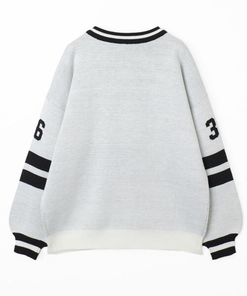 WEGO（ウィゴー）の「WEGO/ナンバリングジャガードVネックニット（ニット/セーター・レディース・アイボリー/ネイビー/ホワイト・FREE）」の13枚目の写真